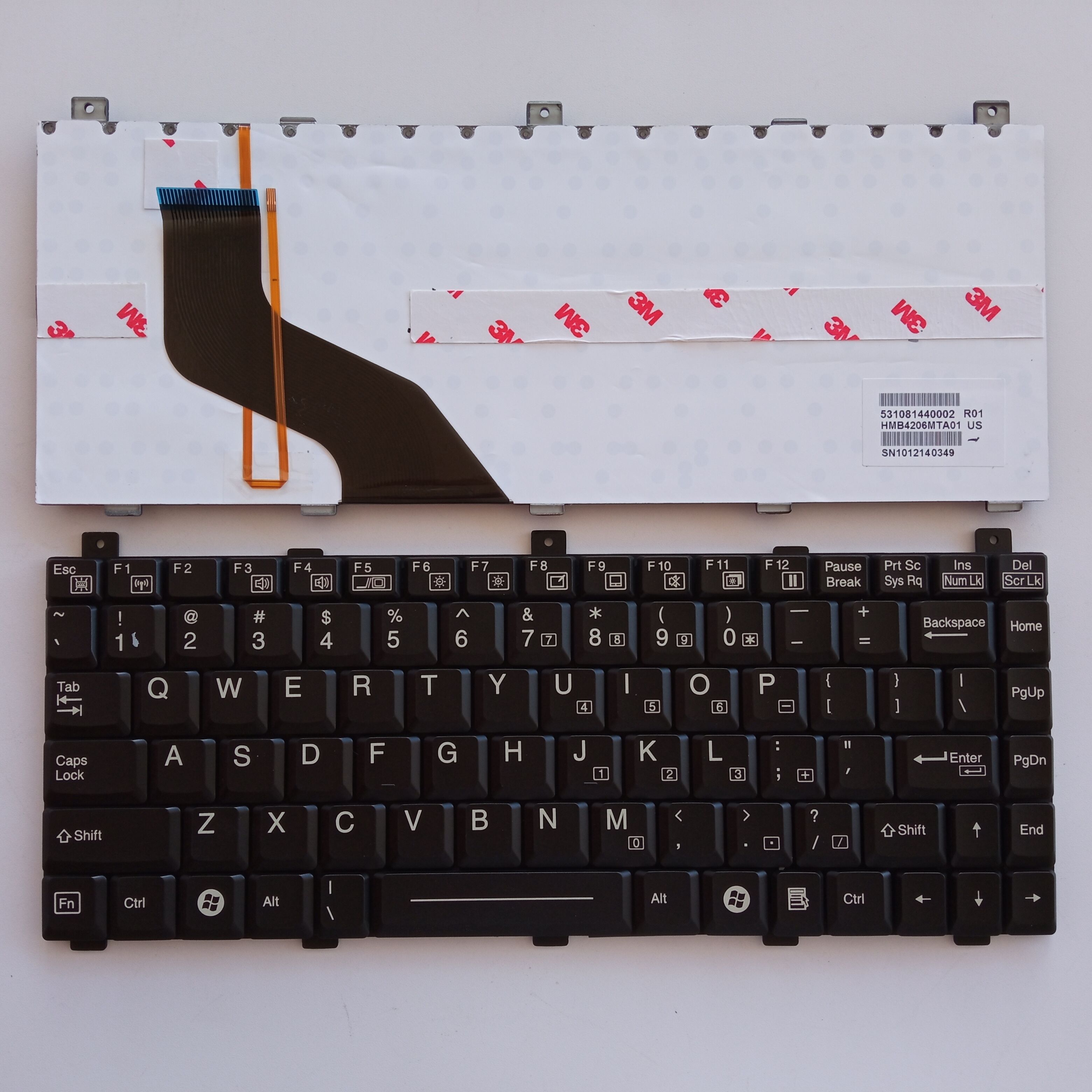 Picture of New Replacement Laptop Keyboard For N/A B300 BLACK Backlit US Layout
